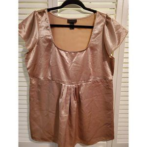 Lane Bryant Short Sleeve Gold Dress Top